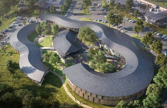 Ohana Center aerial render